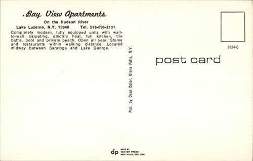 Апартаменти в Bay View Lake Luzerne, Ню Йорк, Ню Йорк Оригиналната реколта картичка
