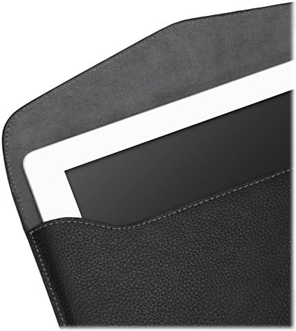 Калъф BoxWave, който е съвместим с MAGCH Tablet M210 (10 инча) - Моля, кожен калъф, Тънък кожен калъф с мека подплата за MAGCH Tablet M210 (10 инча) - Черно jet black