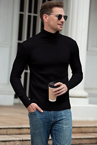 QZH.DUAO/ Мъжки Ежедневни Приталенные Пуловери-пуловери с високо Воротом, пуловери с обрат-модел и тениска с дълъг ръкав