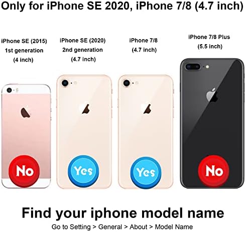 HAOPINSH за iPhone SE (2022) iPhone SE (2020 г.) Чанта-портфейл за iPhone 7/8 с държач за карти, отделения за карти от изкуствена кожа с панти капак и цветен модел, Двойна магнитна закопчалк