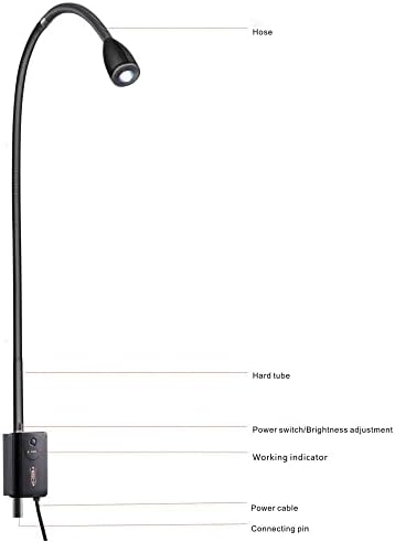 3 Watt led Икономичен Контролен лампа Хирургически Медицински Нащрек Регулируема Лампа Настолна Лампа Led Лампа за изпитване на продуктите, както и за идентификация на бижута KD-2003W-3 (Настолна лампа)