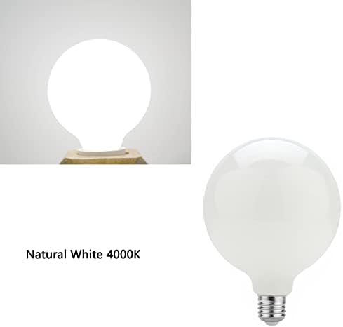 Lxcom Lighting 4 Опаковки G25 Led Лампа-Глобус 9 W Led Лампи за Тоалетна Масичка от Матирано Стъкло с Мощност 80 W, Еквивалент на Натуральному Бяло 4000 До, Led Кръгла Крушка G80 E26 за Ба?