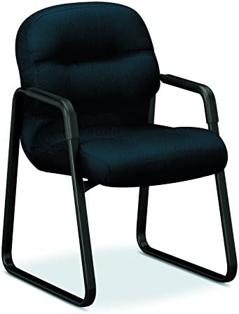 Офис стол HON Executive Leather Chair - Серия меки възглавници с Висока облегалка, Черна (H2091)