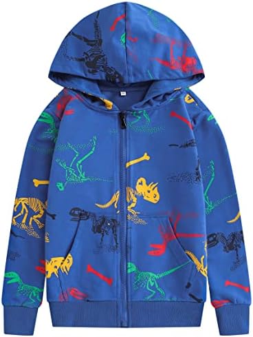 TLAENSON Детски Блузи с Динозавром за Момчета И Момичета, Пуловер с Качулка, Hoody за Деца
