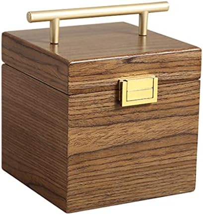 Ковчег За Бижута Кутия-Органайзер За Бижута Дървена Квадратна Кутия За Съхранение на Бижута Подарък Калъф за Обици Пръстен, Колие Куфар, Кутия За Съхранение на Бижута
