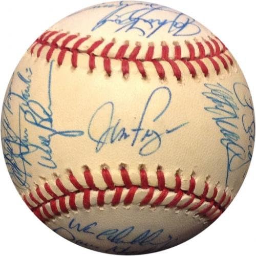 1992 Отбор Филаделфия Филис подписа договор с NL Baseball 31 Auto с КЪРТ Шиллингом COA - Бейзболни топки с автографи