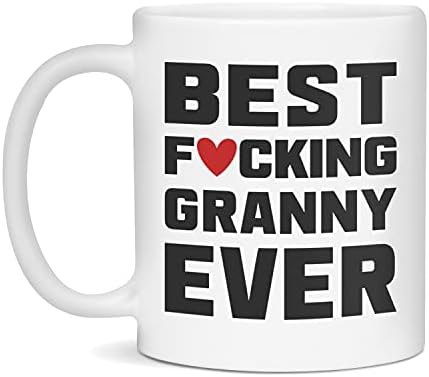 Най-добрата Гребаная баба На светлината (Керамични Кафеена Чаша) Забавна Подарък чаша За Бръщолевенето, 15 Грама Бял цвят