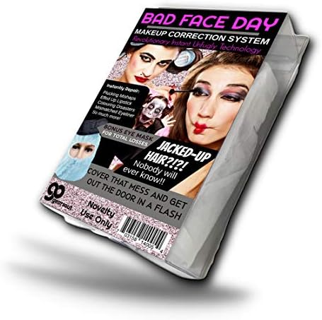 Маска Bad Face the Day Mask - Система за коригиране на грима от кляпом подарък - Новост Козметични процедури за жени с Безплатен Бонус маска, със завързани очи
