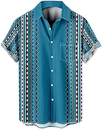 Мъжка мода и развлечения, 3D дигитален печат, риза с къси ръкави и ключалката на ревера, най-добрите мъжки тениски