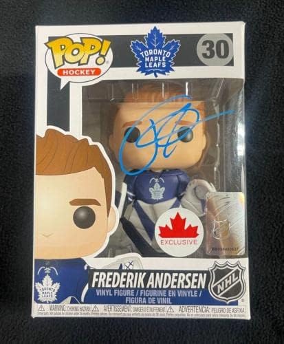 Фредерик Андерсен подписа фигура Фанко Поп Торонто МейплЛифс JSA COA Хърикейнс - Фигурки на НХЛ с автограф