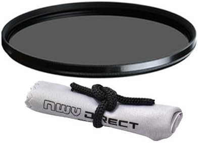 Висококачествен кръгъл поляризационен филтър Vivitar с многослойно покритие и многопоточностью (105 mm) + кърпа за почистване от микрофибър Nwv Direct. (Алтернатива за черно-бели детайли 65016142)