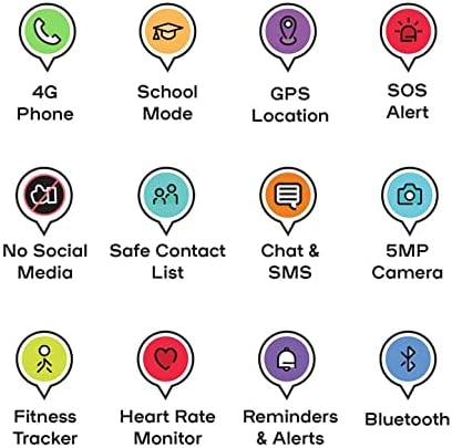 SPACETALK Детски Смарт телефон часовник и Детски GPS тракер с поставка за зареждане, комплект, Приключенията, 4G Детски Телефонни Часовници с 4G Обаждания, SMS, текст и чат за момчета и момичета на възраст от 5-12