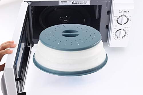 Защитно покритие от спрей за микровълнова печка WENWELL, Защита от микровълните, когато готвите, Защитно покритие за кухненски съдове за готвене, Могат да се мият в съдомиялна машина, Силикон и пластмаса, без BPA, 10,5