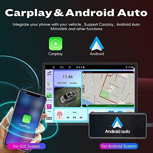 WOSTOKE 13,1 Android Радио CarPlay и Android Авторадио Автомобилната Навигация Стерео мултимедиен плейър GPS Сензорен екран с RDS функция на DSP БТ WiFi Подмяна на устройство за Toyota Rav4 2001-, ако е приложимо