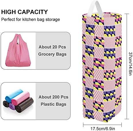Чанта за Продукти С Шарени Африкански Кент, Миещи Опаковки-Организаторите С Висящи Линия За Съхраняване на Торби За Боклук