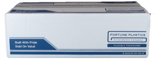 Подложка за боклук резервоарите Fortune Пластмаси DuraRoll LDPE с капацитет от 45 литра, Звездообразное печат, Черен, 0,75 Mils, 46 x 40 (в опаковки от 250 броя)