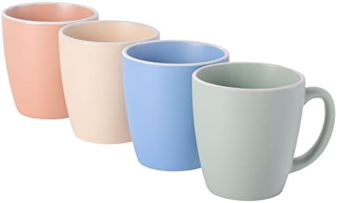 Комплект керамични чаши SPICE BY TIA MOWRY Creamy Tahini на 17 унции, Разнообразни, от 4 теми