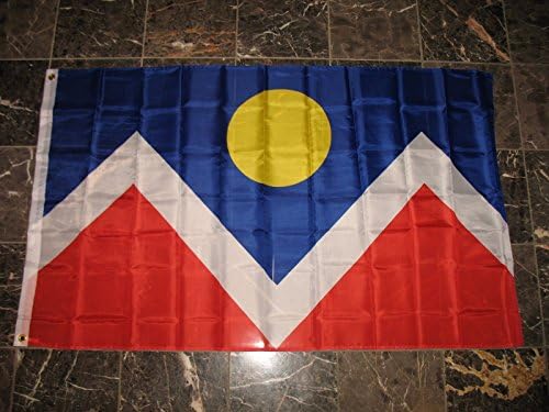 AES 3x5 Знаме на град Денвър, щата Колорадо 3 'x5' Банер Месингови втулки