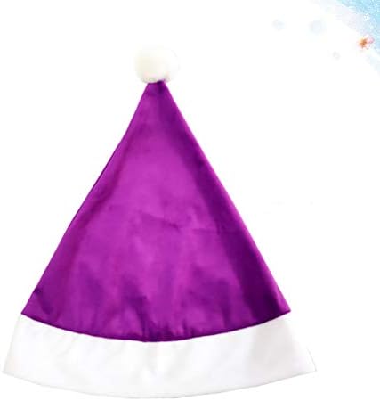 Abaodam, 1 бр., лилава шапка на Дядо Коледа, Коледна шапка, украса за пеене за деца и възрастни, декорация за коледната фестивала, подарък чанта