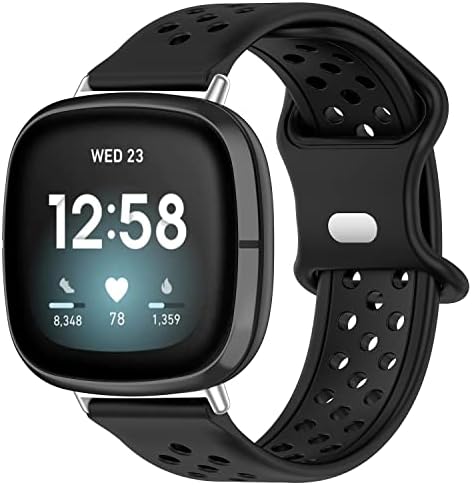 Въжета Geageaus, Съвместими с джапанки Fitbit Versa 3/Versa 4 и Fitbit Смисъл/Sense 2, Мек Силиконов Спортен Взаимозаменяеми гривна за женските и мъжките часовници Fitbit Versa 4/Sense 2