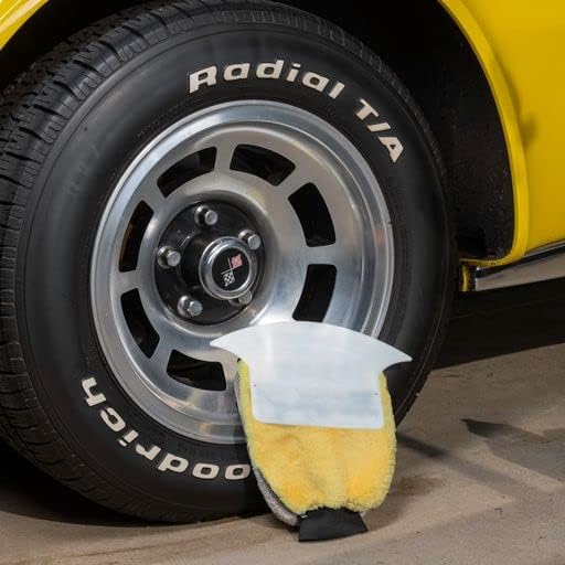 Рукавица за почистване на автомобилни гуми Jokari Extra Large от микрофибър с подвижна пластмасова опаковка за защита на джанти за идеална самостоятелно прибиране на автомобила и обяснения на части. Един Размер Подходящ