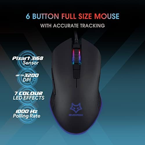 Комбинирана детска клавиатура Evo Fox X-Team Fireblade TKL и детска мишката Spirit Gaming Mouse с дишаща led ефекти и програмируем софтуер