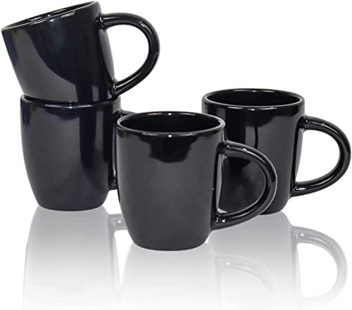 Комплект чаши за еспресо Crazy Night 120 мл от 4 Мини-Кафе на Steins Demitasse на 4 унции -Черен