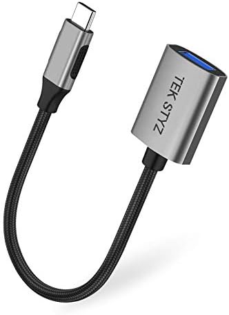 Адаптер Tek Styz USB-C USB 3.0 е обратно Съвместим с Xiaomi pad 5 OTG Type-C/PD мъжки USB 3.0 женски конвертор. (5 gbps)