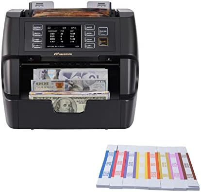 Брояч на пари NUCOUN VC-3 Смесен пари, Отчитане на разходите, за Откриване на фалшификати CIS/UV/IR/MG/MT, USD/Euro/CAD/MXN, Брояч на пари в брой на банкноти с поддръжка на принтера