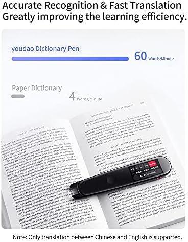 CLGZS речник Дръжка Сканиране на текст за Четене Превод на писалка Устройство за превод на език, Поддръжка на Wi-Fi/интернет точка за достъп/офлайн