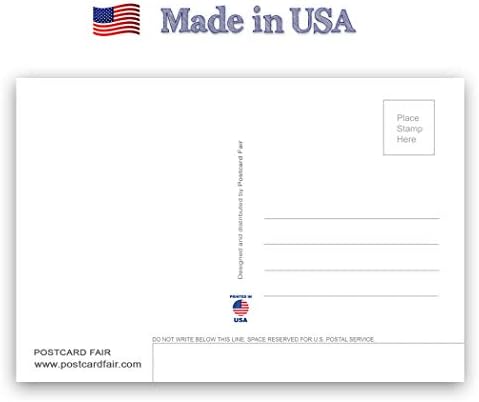 Набор от пощенски картички с КАРТА на щата Вашингтон от 20 еднакви картички. Пощенски картички с карта на Вашингтон и на държавната символика. Произведено в САЩ.