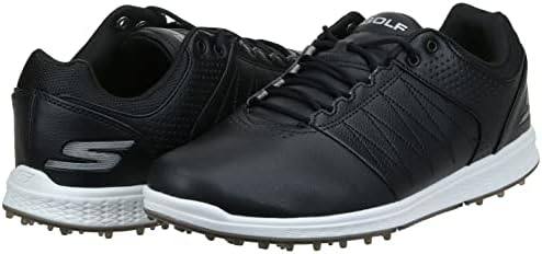 Мъжки въртящи обувки за голф Skechers без бодли, Черен / Бял, 8
