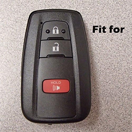 2 елемента XUHANG Sillicone ключодържател Кожа на Кутията на ключа за Дистанционно Управление Защитен Калъф за 2017 Prius 2018 2019 C-HR Smart Remote черен син