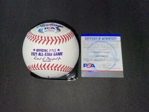 Фернандо Татис подписа Официален Бейзболен мач на звездите 2021 PADRES PSA / Бейзболни топки С ДНК-автограф