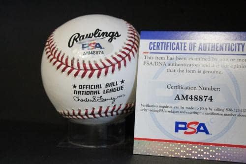 Бейзболен автограф с автограф Ричи Хебнера (71) Auto PSA/DNA AM48874 - Бейзболни топки с автографи