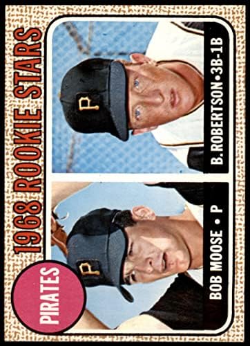 1968 Topps 36 Начинаещи пирати Боб Робъртсън/Bob Moose Питсбърг Пайрэтс (Бейзболна картичка) (Обратна страна на златист цвят) NM Пирати