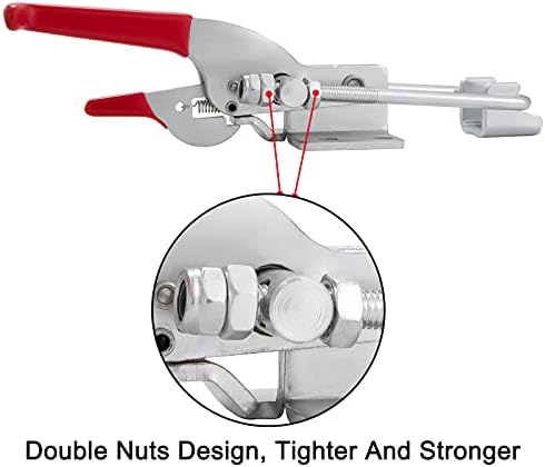 Accessbuy Тежкотоварни Голяма капаче с превръщането клипс, с капацитет 2000 паунда, Регулируем горен с U-образен болт за фиксиране на гуми, промишлено оборудване, стока вагона, капачки за пушача и много други 7,87 инча