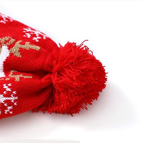 сильвиан 2020 Детска Шапка 1-6 години, Коледни Шапки и за Децата, Коледна Шапка, Коледен Подарък Шапка, Коледни Украси, Вязаная шапка, Червено