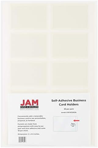 Самозалепващи Картодържатели от ХАРТИЯ за конфитюр - 2 x 3 1/2 - Прозрачна - 50 джобове за на етикети / опаковки