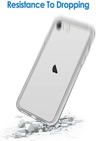 Калъф JETech за iPhone SE 3/2 (освобождаване на 2022/2020), 8 iPhone и iPhone 7, 4.7 инча, устойчив на удари бронята, прозрачно задната част на кутията със защита от надраскване (сив)