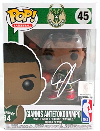 Giannis Антетокунмпо подписа фигура Milwaukee Bucks Funko Pop #45-BeckettWHolo - Фигурки на NBA с автограф