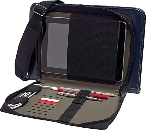 Калъф-месинджър за лаптоп Broonel Blue Leather - Съвместима с Acer 15,6 HD WLED Chromebook 15