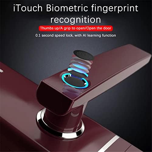 Биометричните Електронна Система за заключване, с пръстов отпечатък Kyeless Smart Digital Safe Отпечатък от пръст код, ключ Със сензорен екран, Цифров заключване с парола (Цвят: бял-Динозавър Doodle4, Размер: вляво