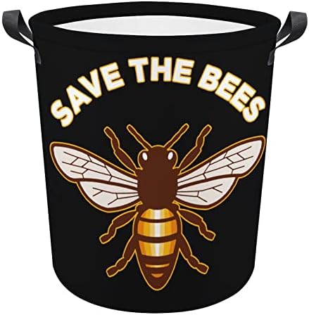 Запазване на Пчелите, Кошница за дрехи, Чанта за Боклук Кошница за Дрехи, Чанта За съхранение Сгъваема Висока с Дръжки