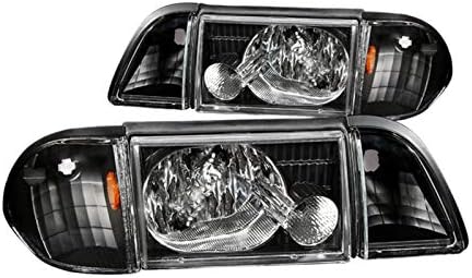 Anzo USA 121192 Ford Mustang Crystal с Ъгъл/Вътрешни ъгли Черна Светлина в събирането - (Продава се по двойки)