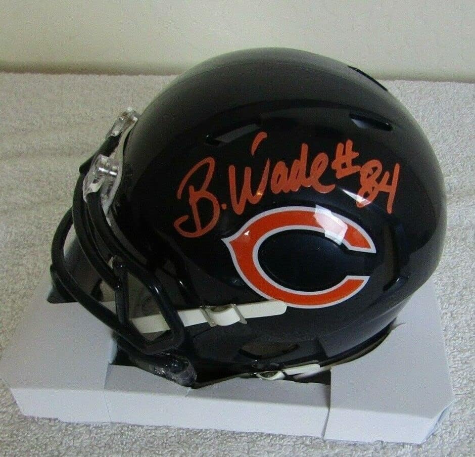 Мини-каска NFL Chicago Bears с автограф на Боби Уейд и автограф на Бекет