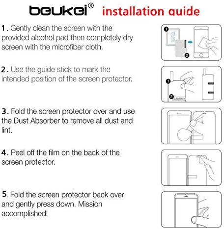 beukei (3 опаковки), който е съвместим за TCL 20A 5G /TCL 30 SE (2022) Защитно фолио за екран от закалено стъкло, чувствителна към касанию, подходящ за корпуса, твърдост 9H