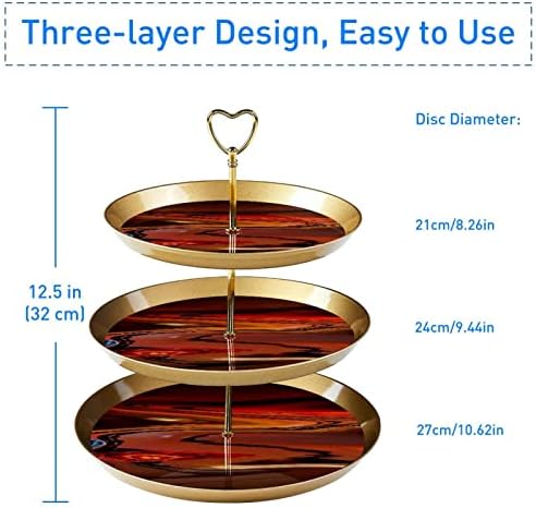 Абстрактен Модел Трехъярусная Поставка за Торта Плодови Чиния за Десерти, Торти, Бонбони, Плодове Поставка за Опресняване за Сватба Домашно Парти Сервировочное Ястие