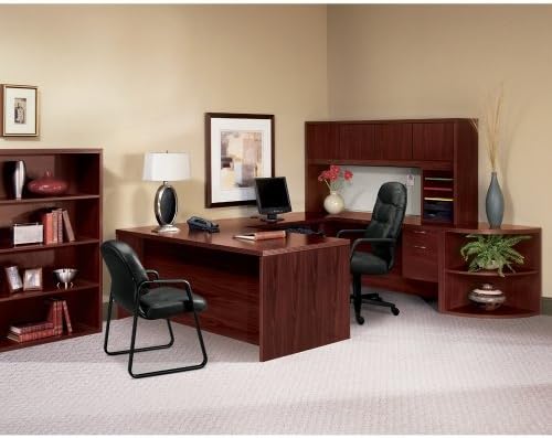 Офис стол HON Executive Leather Chair - Серия меки възглавници с висока облегалка, Бордо (H2091)