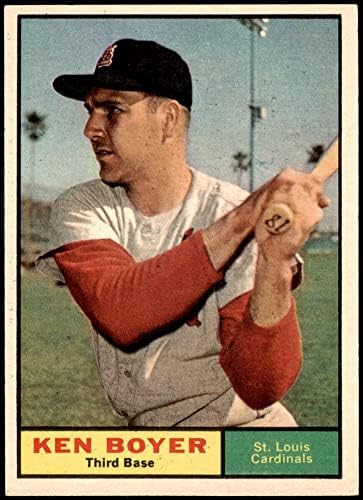 1961 Topps # 375 Кен Бойер Сейнт Луис Кардиналс (Бейзболна картичка) EX/MT Кардиналите